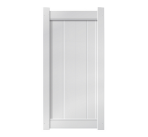 6' Tall x 3' Wide Single Swing Vinyl Gate For Vinyl Fences (AFC-6COS) - White
