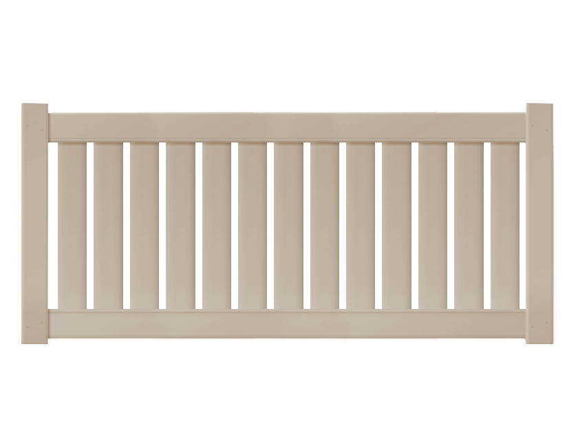 4' Tall x 8' Wide Semi-Privacy Vinyl Fence with 1" Air Space