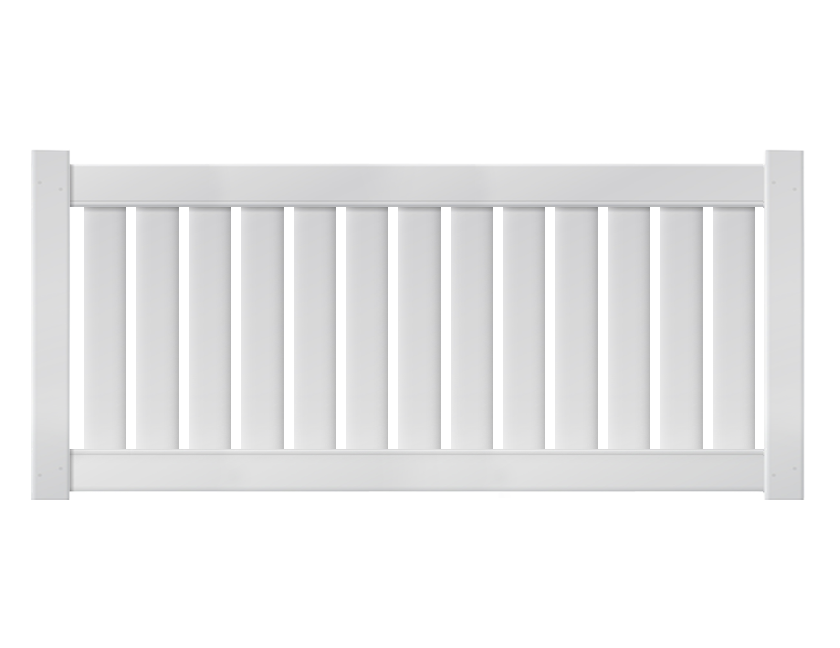 4' Tall x 8' Wide Semi-Privacy Vinyl Fence with 1" Air Space