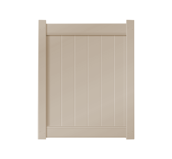 4' x 5' Sandstone Single Swing Vinyl Gate For Vinyl Fences