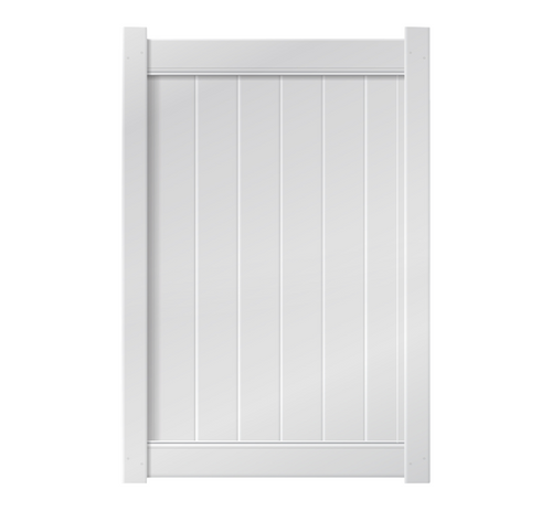 6' Tall x 4' Wide Single Swing Vinyl Gate For Vinyl Fences (AFC-6COS) - White
