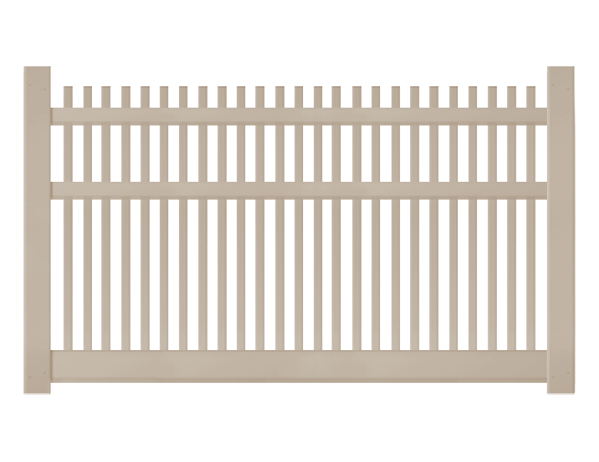 5' Classic Routed Picket Fence Panel For Vinyl Fences