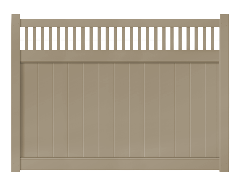 6' Tall x 8' Wide Privacy Fence with Picket Accent For Vinyl Fences