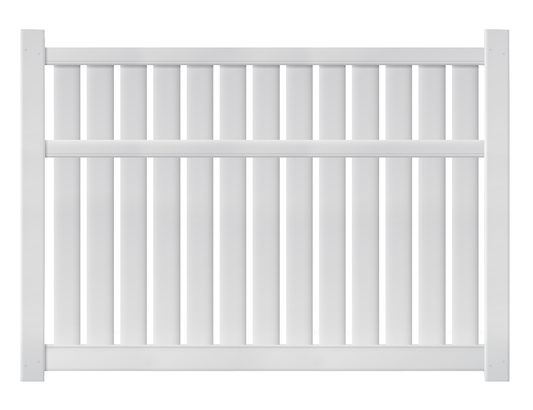 6' Tall x 8' Wide Semi Private Fence Panel with 3 Rails For Vinyl Fences