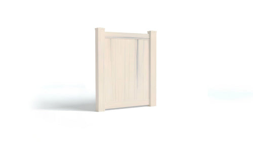 4' Tall x 3' Wide Single Swing Vinyl Gate For Vinyl Fences (AFC-001) - Aspen Latte
