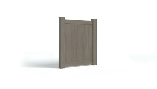 4' Tall x 3' Wide Single Swing Vinyl Gate For Vinyl Fences (AFC-001) - Chai Gray