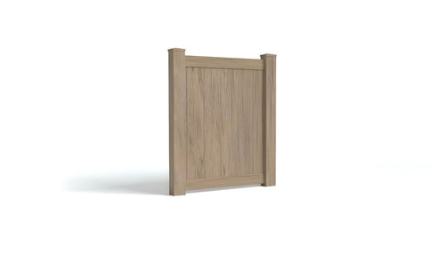 4' Tall x 3' Wide Single Swing Vinyl Gate For Vinyl Fences (AFC-001) - Green Teak