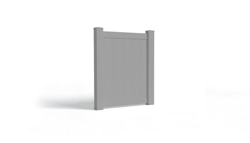 4' Tall x 3' Wide Single Swing Vinyl Gate For Vinyl Fences (AFC-001) - Light Gray