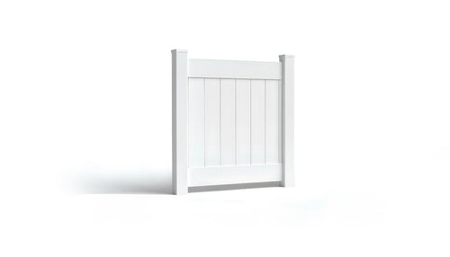 4' Tall x 4' Wide Single Swing Vinyl Gate For Vinyl Fences (AFC-001) - White