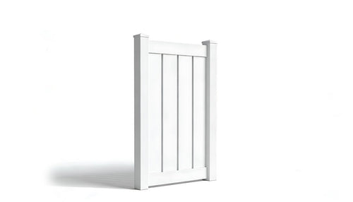 5' Tall x 3' Wide Single Swing Vinyl Gate For Vinyl Fences (AFC-006) - White
