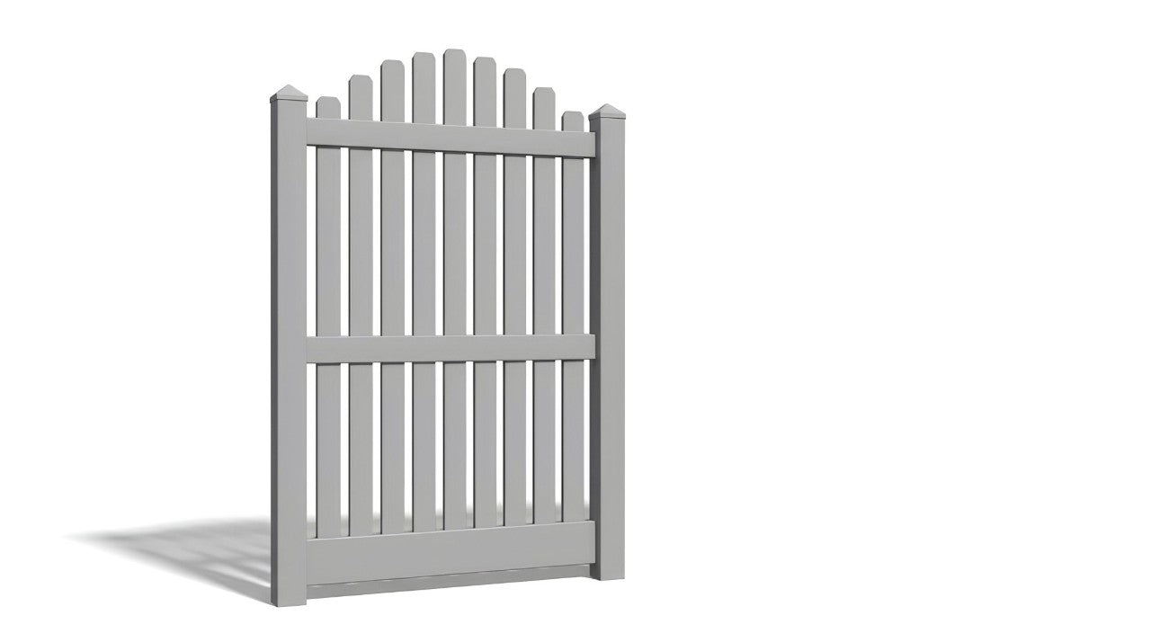 6' Tall x 4' Wide Single Swing Vinyl Gate For Vinyl Fences (AFC-012)