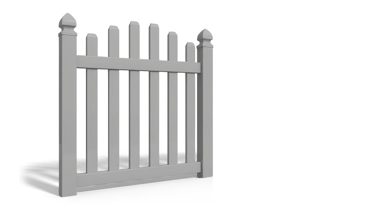4' Tall x 4' Wide Single Swing Vinyl Gate For Vinyl Fences (AFC-016)