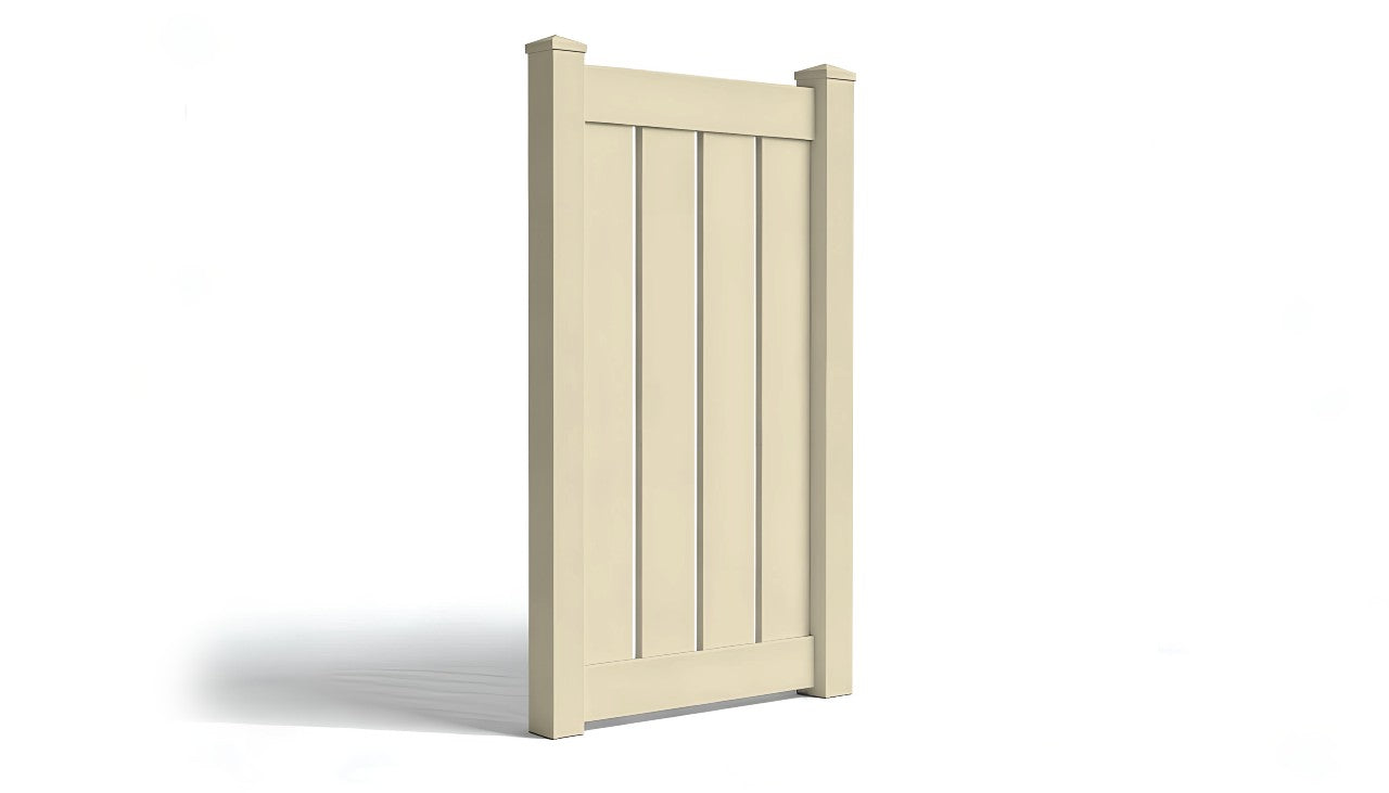 6' Tall x 3' Wide Single Swing Vinyl Gate For Vinyl Fences (AFC-030)