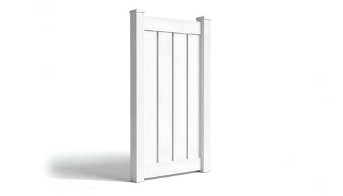 6' Tall x 3' Wide Single Swing Vinyl Gate For Vinyl Fences (AFC-030) - White