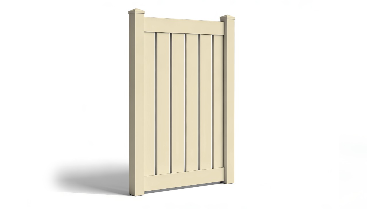 6' Tall x 4' Wide Single Swing Vinyl Gate For Vinyl Fences (AFC-C62)