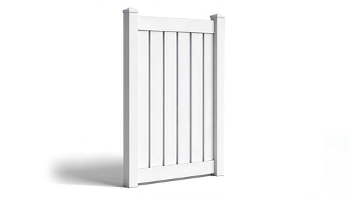 6' Tall x 4' Wide Single Swing Vinyl Gate For Vinyl Fences (AFC-030) - White