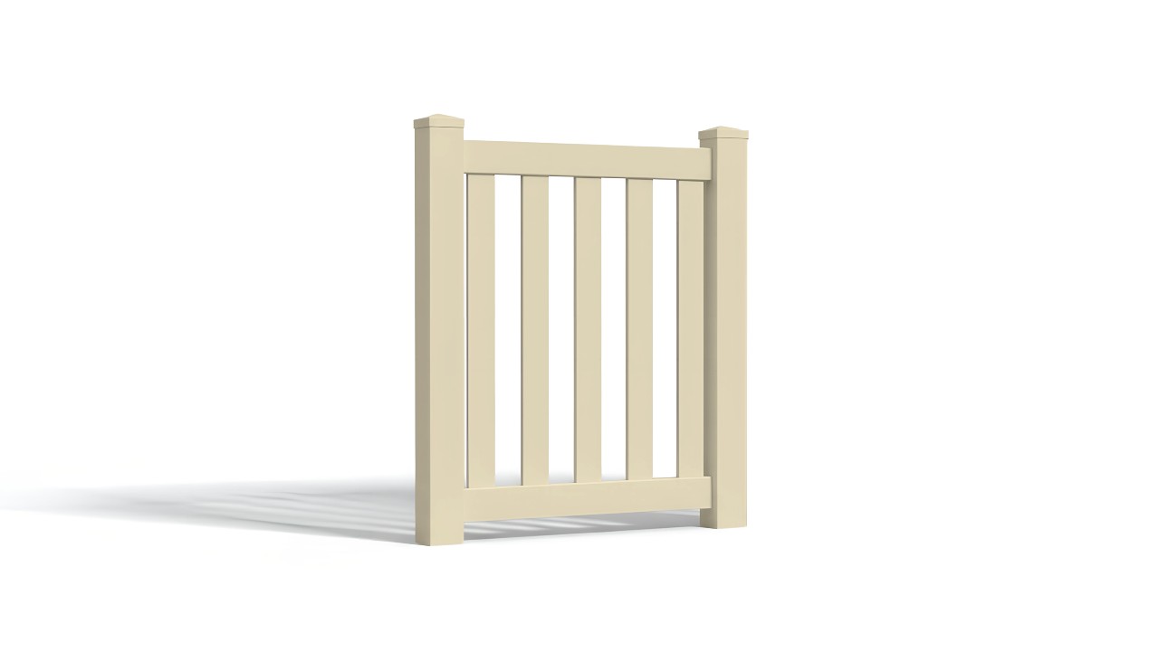 4' Tall x 3' Wide Single Swing Vinyl Gate For Vinyl Fences (AFC-17)