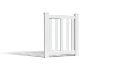3' Tall x 3' Wide Single Swing Vinyl Gate For Vinyl Fences (AFC-16) - White