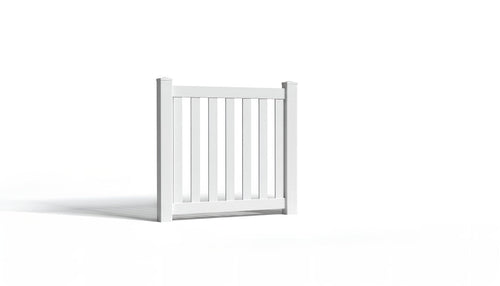 4' Tall x 4' Wide Single Swing Vinyl Gate For Vinyl Fences (AFC-17) - White