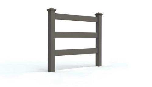 5' Tall x 4' Wide Single Swing Vinyl Gate For Vinyl Fences (AFC-19A) - Dark Gray