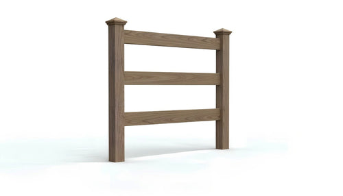5' Tall x 4' Wide Single Swing Vinyl Gate For Vinyl Fences (AFC-19A) - Green Teak