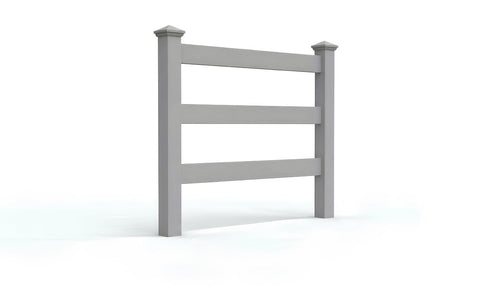 5' Tall x 4' Wide Single Swing Vinyl Gate For Vinyl Fences (AFC-19A) - Light Gray