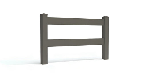 3' Tall x 4' Wide Single Swing Vinyl Gate For Vinyl Fences (AFC-302) - Dark Gray