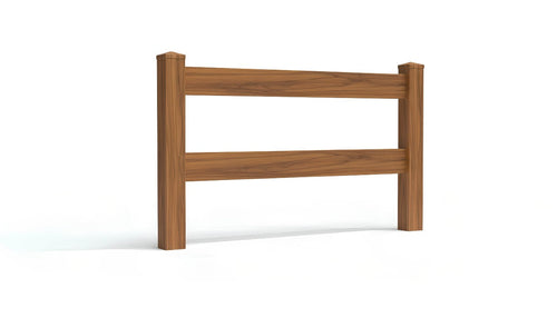3' Tall x 4' Wide Single Swing Vinyl Gate For Vinyl Fences (AFC-302) - Mocha Walnut