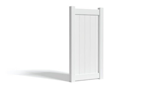 6' Tall x 3' Wide Single Swing Vinyl Gate For Vinyl Fences (AFC-373) - White