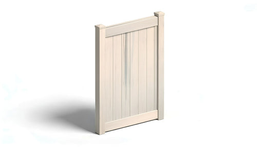 6' Tall x 4' Wide Single Swing Vinyl Gate For Vinyl Fences (AFC-373) - Aspen Latte