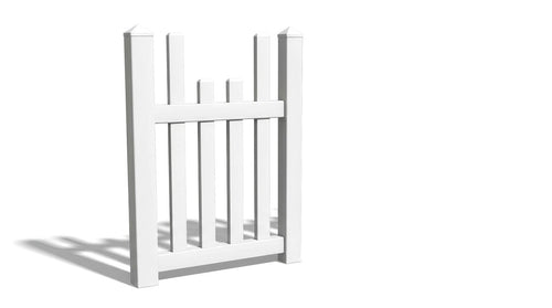 4' Tall x 3' Wide Single Swing Vinyl Gate For Vinyl Fences (AFC-97) - White