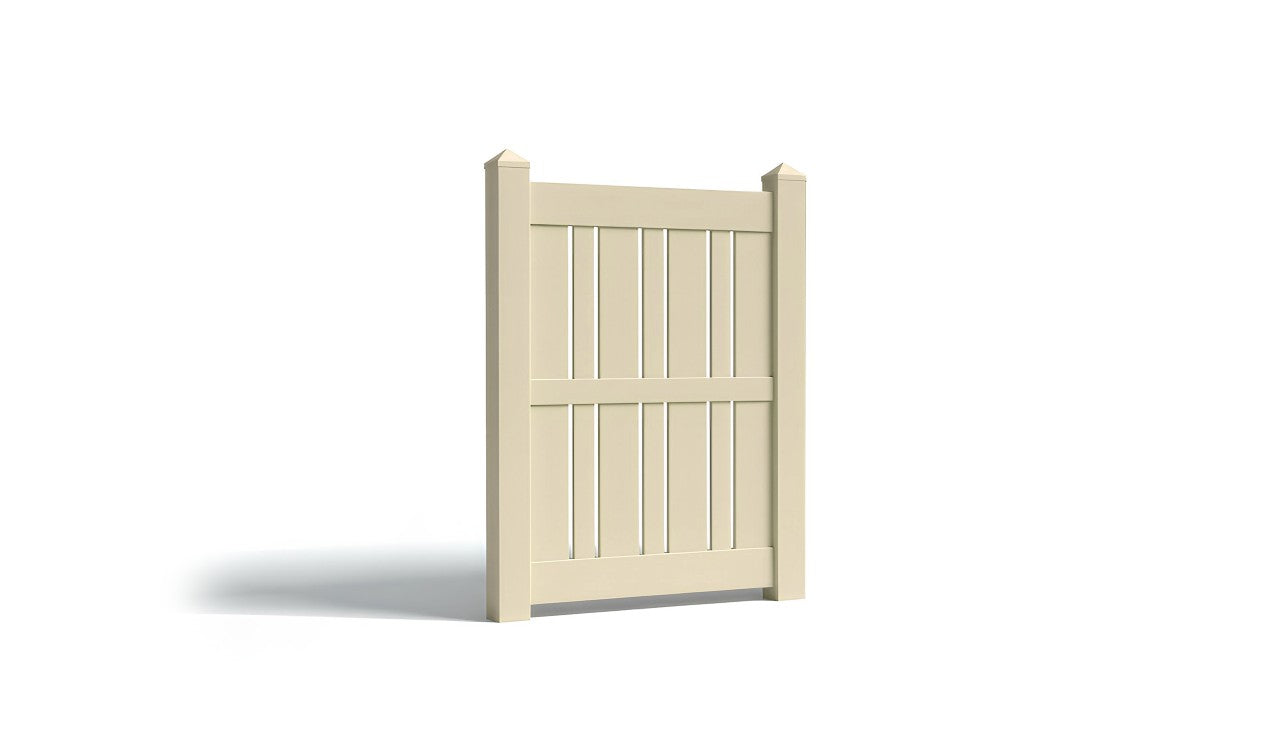 6' Tall x 3' Wide Single Swing Vinyl Gate For Vinyl Fences (AFS-23)
