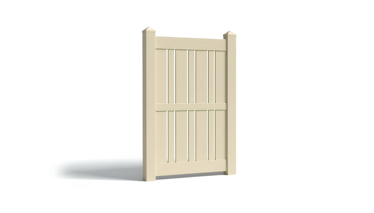6' Tall x 4' Wide Single Swing Vinyl Gate For Vinyl Fences (AFS-23)