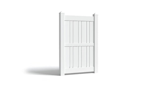 6' Tall x 4' Wide Single Swing Vinyl Gate For Vinyl Fences (AFS-23) - White