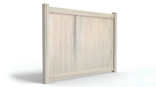 6' Tall x 8' Wide Privacy Fence Panel For Vinyl Fences (AFC-373) - Aspen Latte