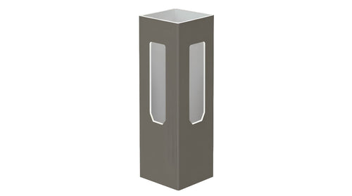 5" x 5" x 96" x .150 Corner Post For Vinyl Fences (AFC-373) - BUY PER PIECE (EACH) / Dark Gray