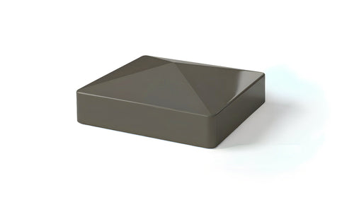 5" External Pyramid Post Cap For Vinyl Fences - BUY PER PIECE (EACH) / Dark Gray