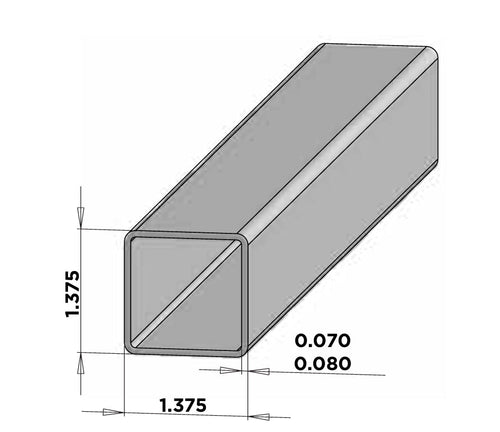 1-3/8" x 1-3/8" x 192" Standard Picket For Vinyl Fences - BUY PER PIECE (EACH) / White