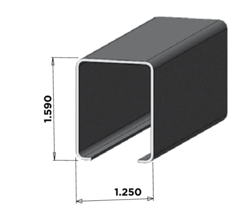 1-1/2” x 93” Steel Rail Insert 18 gauge for Vinyl Fences - BUY PER PIECE (EACH)