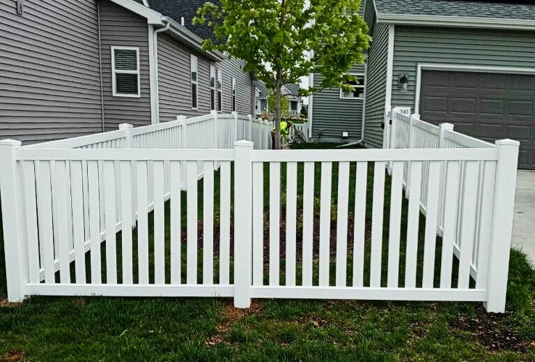 4' Tall x 6' Wide Closed Picket Fence Panel with 3" Air Space For Vinyl Fences