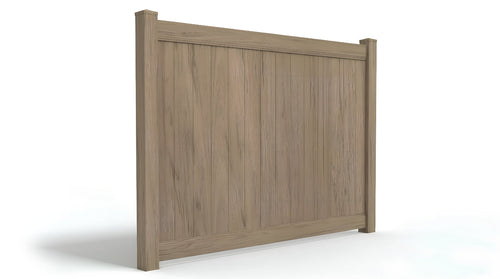 6' Tall x 8' Wide Privacy Fence Panel For Vinyl Fences (AFC-373) - Green Teak