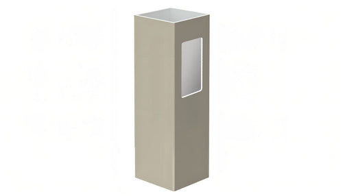 4" x 4" x 72" x .135 End Post For Vinyl Fences (AFC-97) - BUY PER PIECE (EACH) / Light Gray