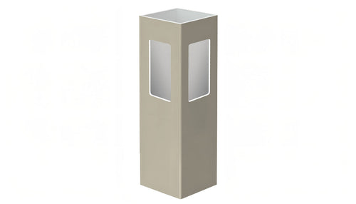 4" x 4" x 72" x .135 Corner Post For Vinyl Fences (AFC-97) - BUY PER PIECE (EACH) / Light Gray