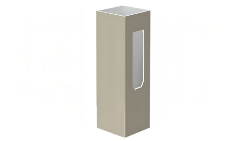 5" x 5" x 96" x .150 End Post For Vinyl Fences (AFC-373) - BUY PER PIECE (EACH) / Light Gray