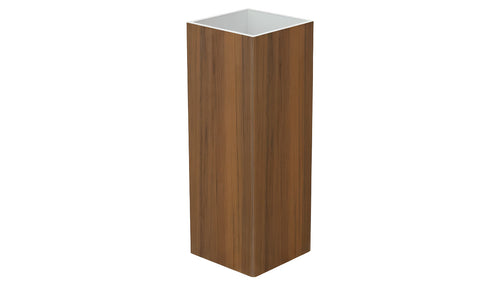 5" x 5" x 96" x .150 Standard Blank Post For Vinyl Fences - BUY PER PIECE (EACH) / Mocha Walnut