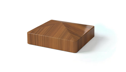 5" External Pyramid Post Cap For Vinyl Fences - BUY PER PIECE (EACH) / Mocha Walnut