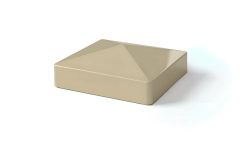 5" External Pyramid Post Cap For Vinyl Fences - BUY PER PIECE (EACH) / Tan