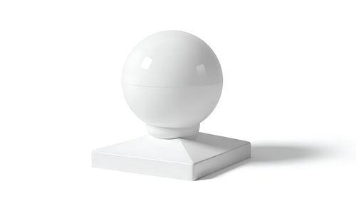 5" Ball Cap For Vinyl Fences / White - BUY PER PIECE (EACH)