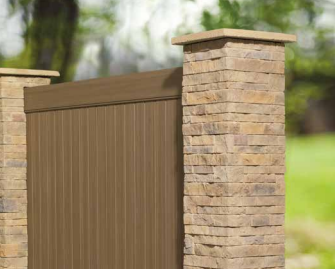Weathered Cedar Corner Post 5" x 5" x 8' For Vinyl Fences
