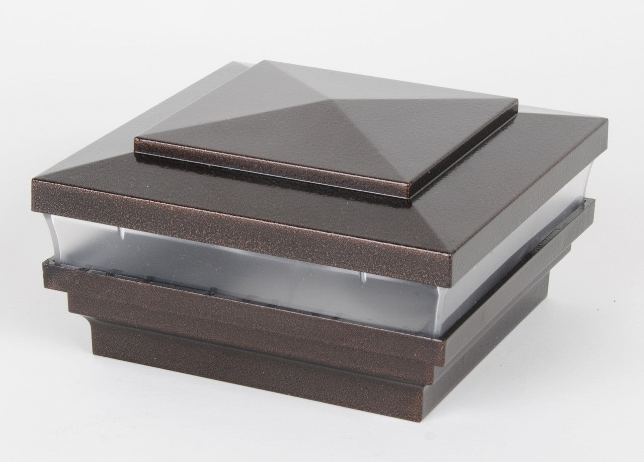 4" Sq. Low Voltage Cape May Post Cap (Box of 6) For Vinyl Fences